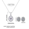Moissanite Earrings Necklace White Gold Plated Earrings Necklace