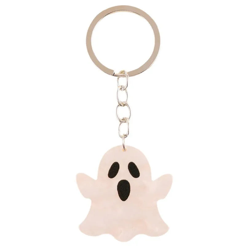 Cartoon Acrylic Keychain Color Block Spider Bat Design Cute Style Personality Hanging Ornament Accessories Halloween Series