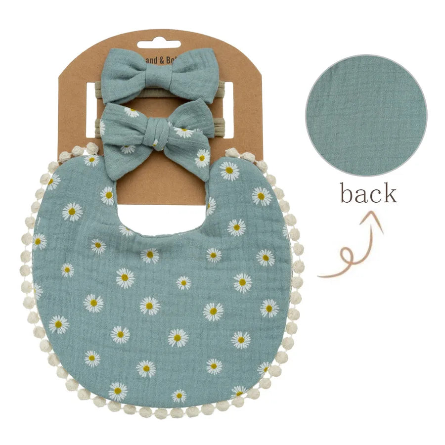 cute rainbow flower printing cotton baby accessories