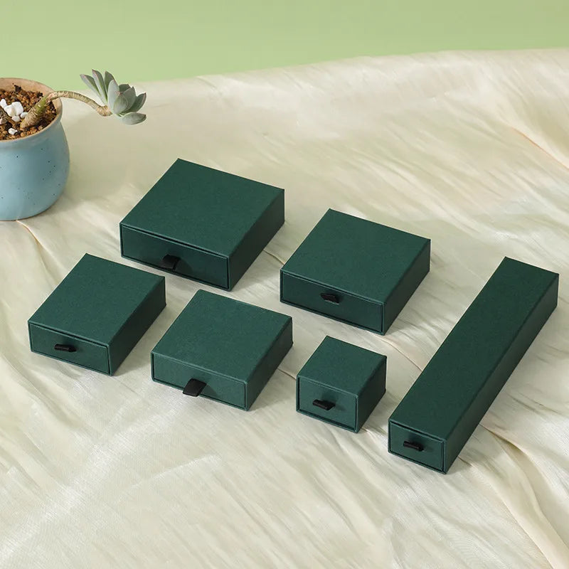 Basic Solid Color Paper Jewelry Boxes