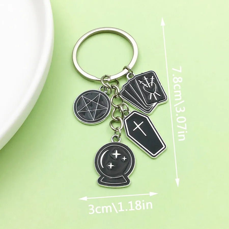 Halloween Ghost Cartoon Couple Car Keychain Pendant Ring Creative Personalized Alloy Bag Decorations Small Hanging Ornaments