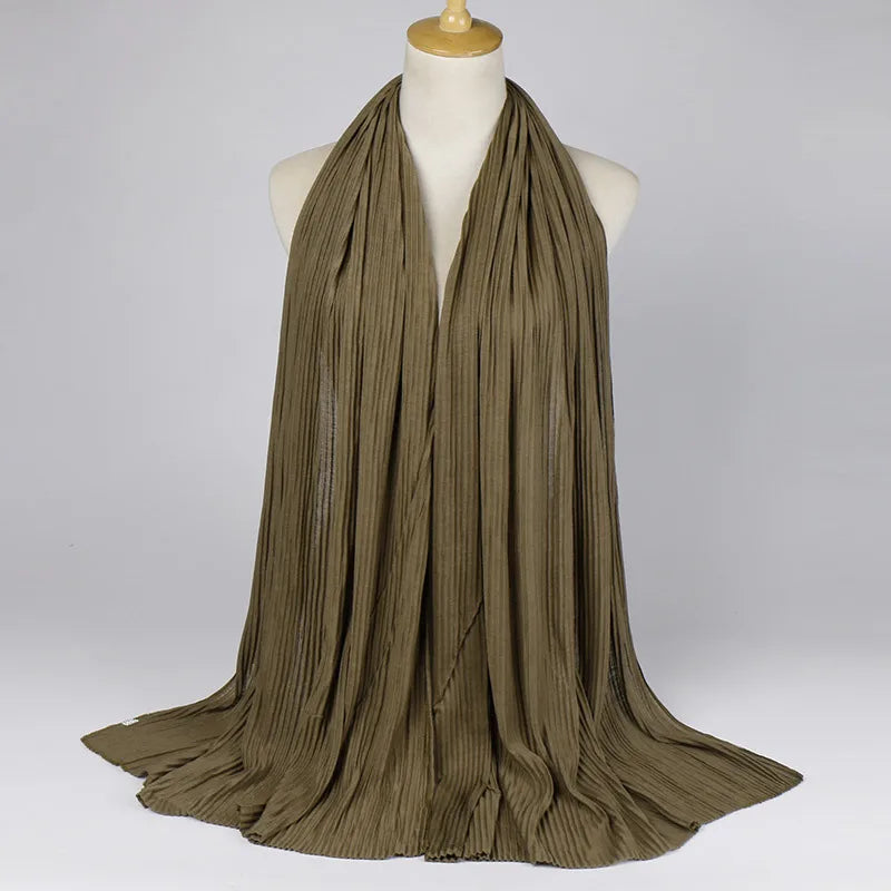Women's Retro Classic Style Solid Color Blending Silk Scarf