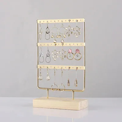 hot selling jewelry rack earrings display stand removable wooden bottom earrings Jewelry earrings storage rack