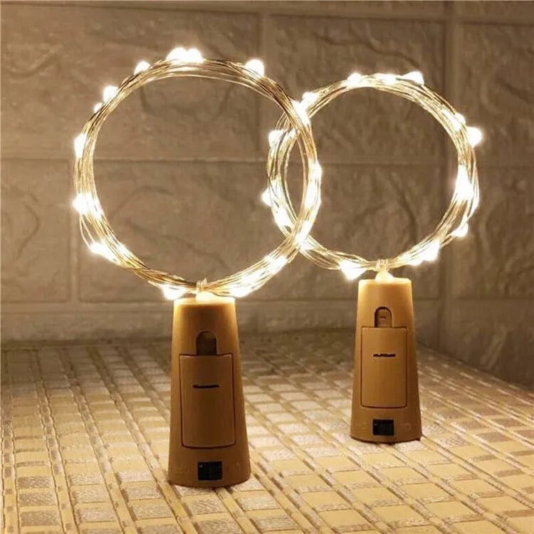 Source manufacturers led wine bottle stopper lights Christmas decorative bottle stopper copper wire lights string Christmas lights