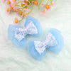 Summer New Snow Gauze Sequin Bow Hairpin Girls Princess Shiny Hairpin Candy Color Children's Hair Accessories