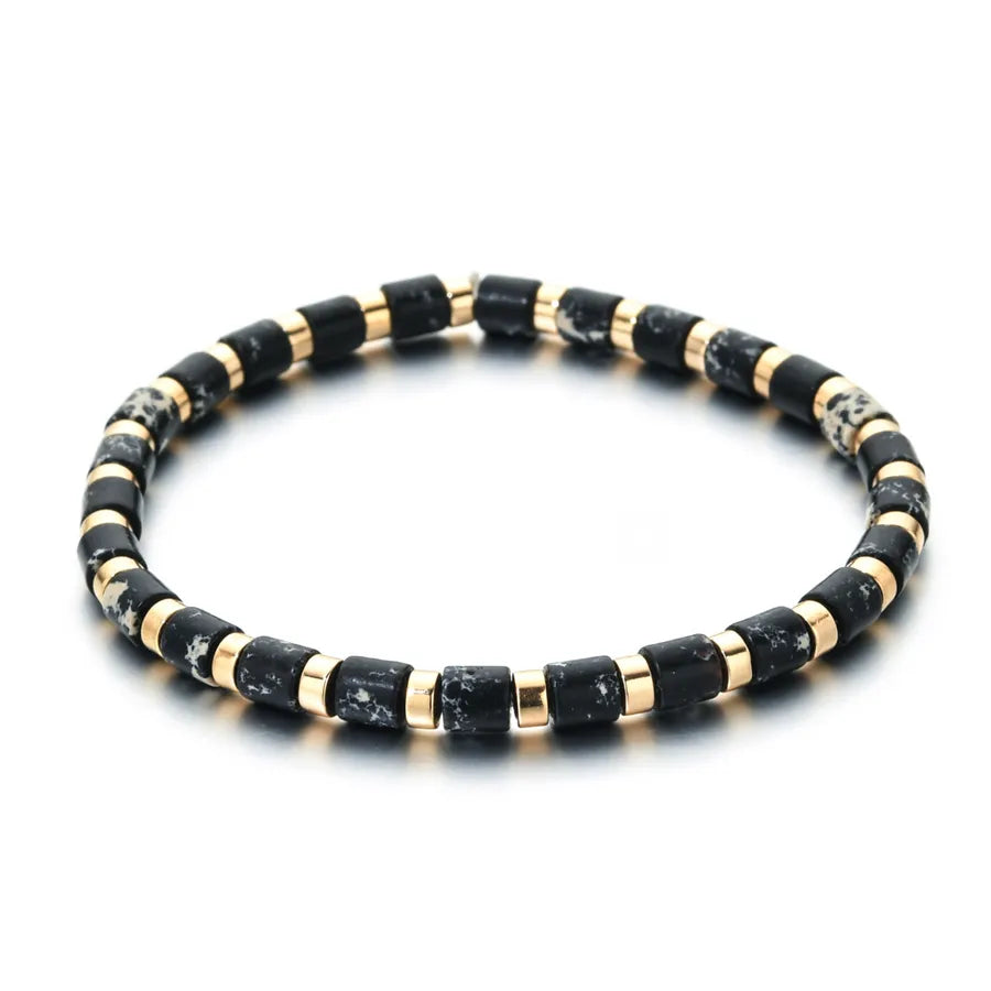 Ethnic Style Geometric natural stone Agate Beaded Chain Bracelets In Bulk