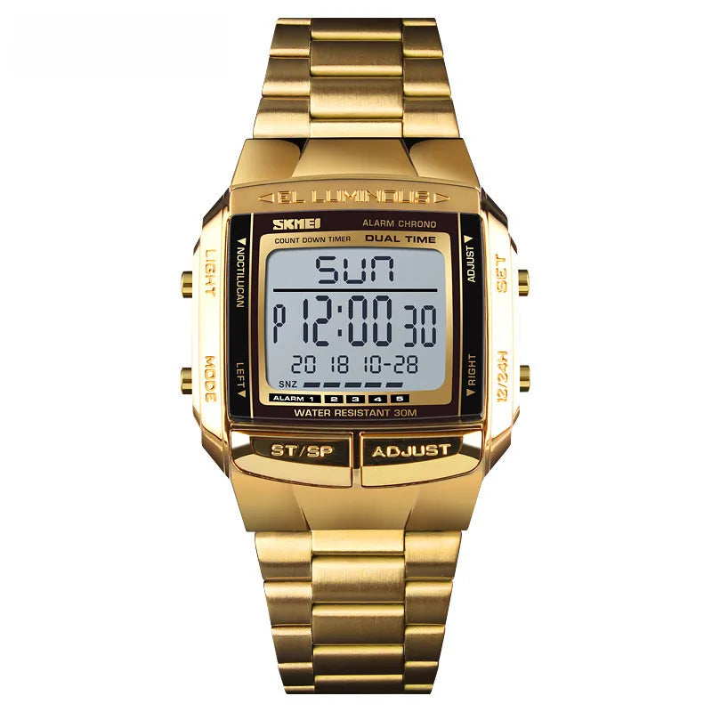 Time beauty multifunctional men's watch luminous waterproof sports electronic watch led watch electronic watch wholesale men