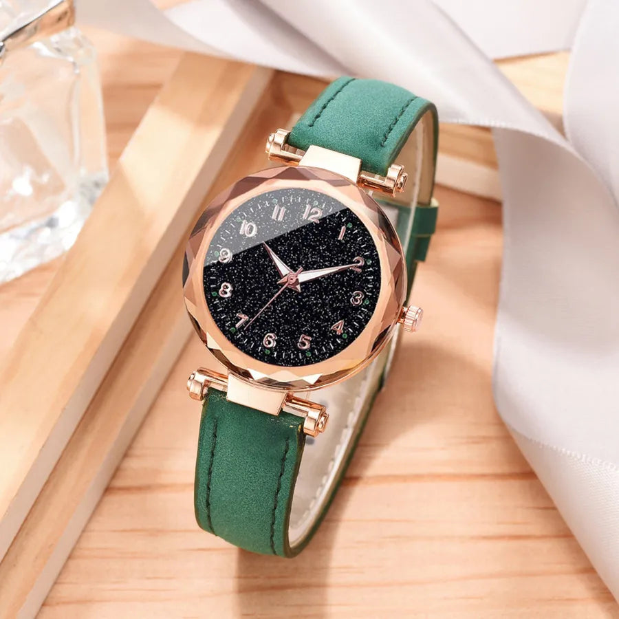casual round buckle quartz women's watches