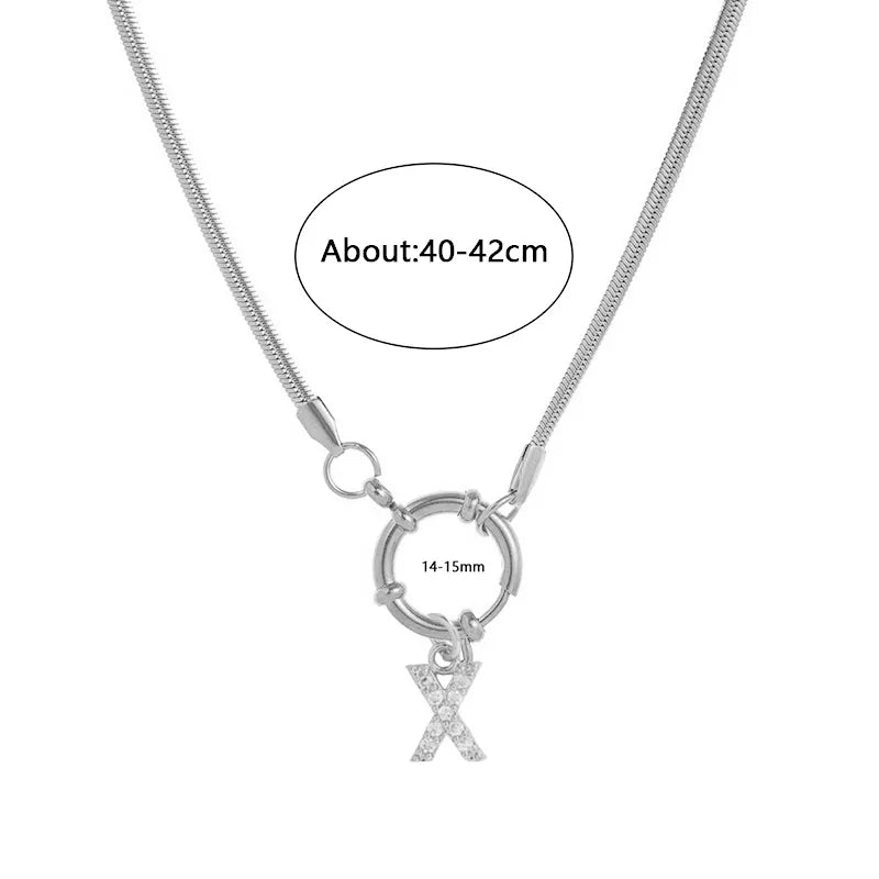 Wholesale Jewelry Vacation Classic Style Pentagram Heart Shape 302 Stainless Steel 18K Gold Plated snake chain Pendant Necklace
