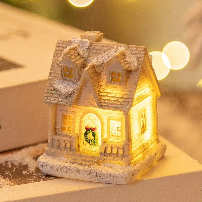 Christmas Cute House Resin Party Ornaments
