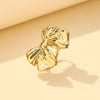 Wholesale Jewelry Artistic Bow Knot 304 Stainless Steel 14K Gold Plated Rings