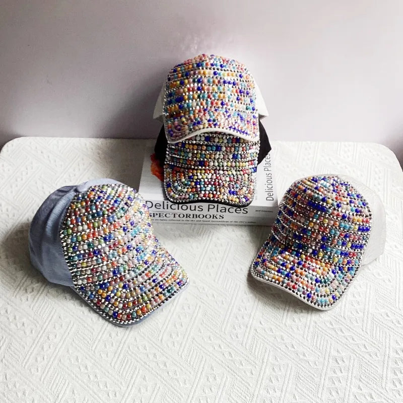 women's elegant classic style color block curved eaves baseball cap