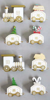 cartoon christmas track train wooden decorative truck toy 1 set