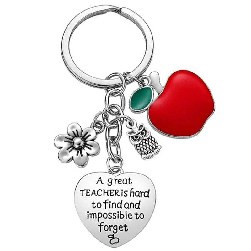 Modern Style Animal Letter Fruit Stainless Steel Teachers' Day Unisex Memorial Keychains