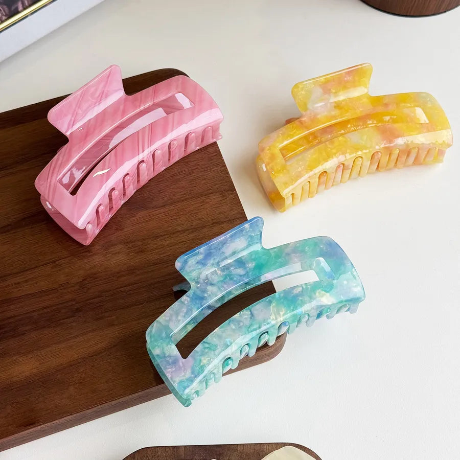 Large Size Hollow Arc Shaped Hair Claw Clip Design Sense Vinegar Acetate Universal Hair Accessories For Women Simple Style