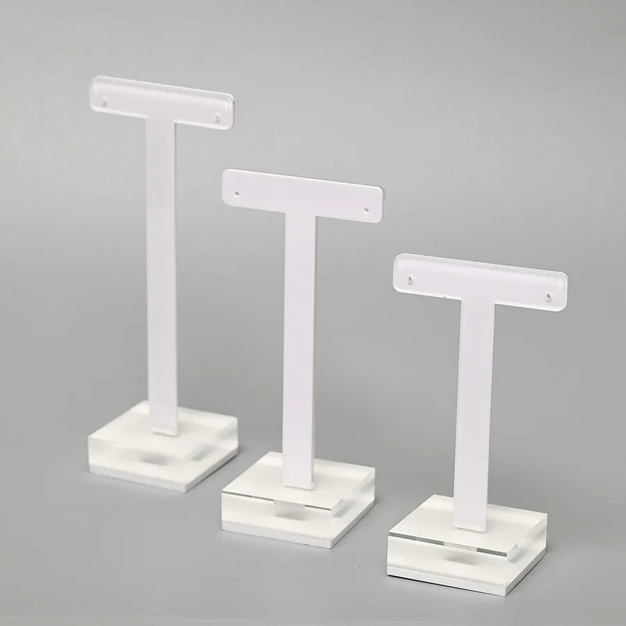 T-Shape Organic Glass Jewelry Display Stand Set Earring Stud Pin Showcase Handmade Minimalist New Style Jewelry Holder