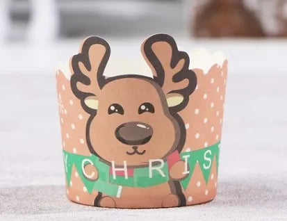 Christmas Fashion Cartoon Party Cake paper tray
