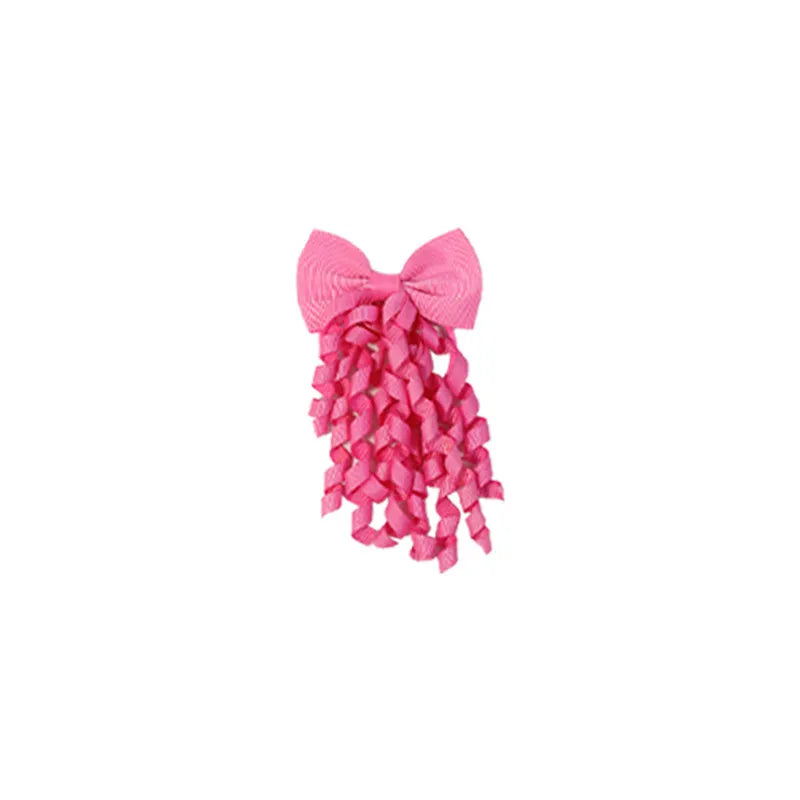 Popular Girls Multi-color Bow Hair Tie Ribbed with Handmade Hair Tie Cute Versatile Rubber Band for Women