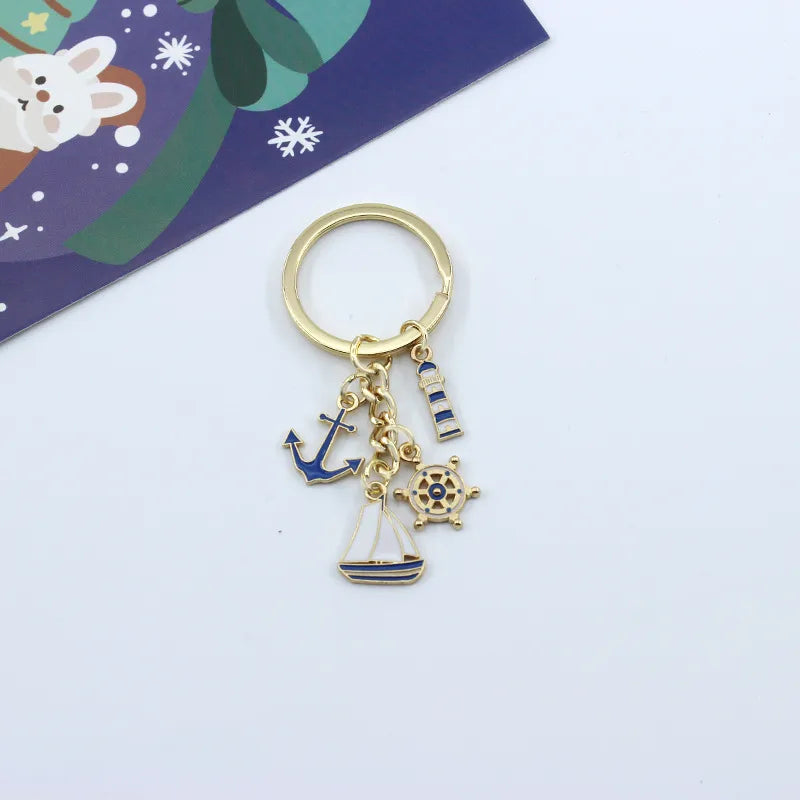 Simple Style Streetwear Ship Fish Metal Unisex Keychain