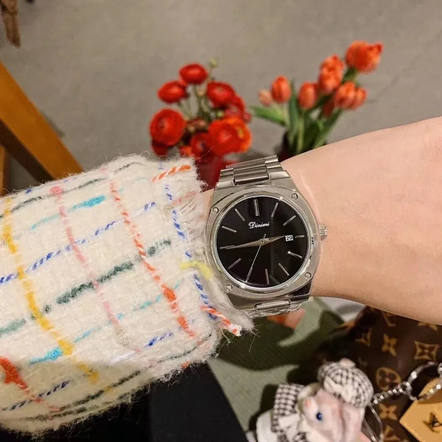 Vintage Style Classic Style Round Single Folding Buckle Quartz Watch Women's Watches