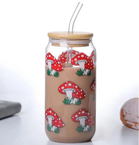 Halloween Cute ghost Fruit Butterfly Glass Water Bottles 1 Piece