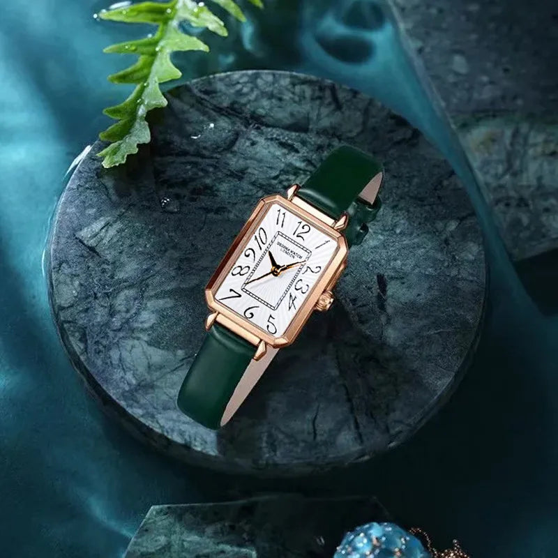 Business Solid Color Buckle Quartz Women's Watches