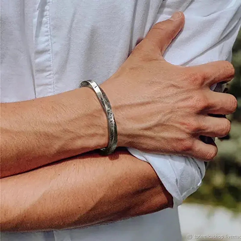 fashion geometric alloy plating men's bangle 1 piece
