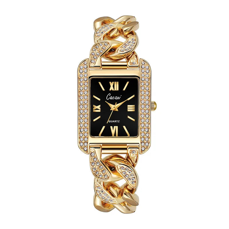 Casual Retro Solid Color Jewelry Buckle Quartz Watch