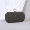 Fashion Solid Color Rhinestone Lock clasp Evening Bag