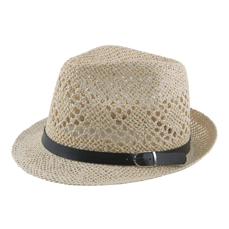 Unisex Casual Style Classic Style Solid Color Crimping Straw Hat