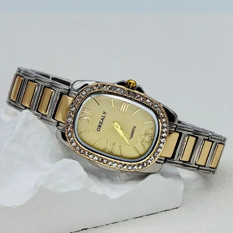 Casual Solid Color Horseshoe Buckle Quartz Watch Women's Watches