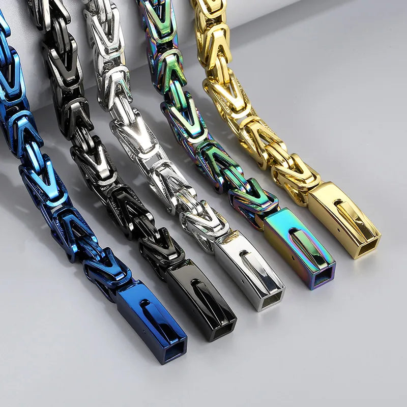Wholesale Jewelry Hip-Hop Geometric 304 Stainless Steel 18K Gold Plated Necklace