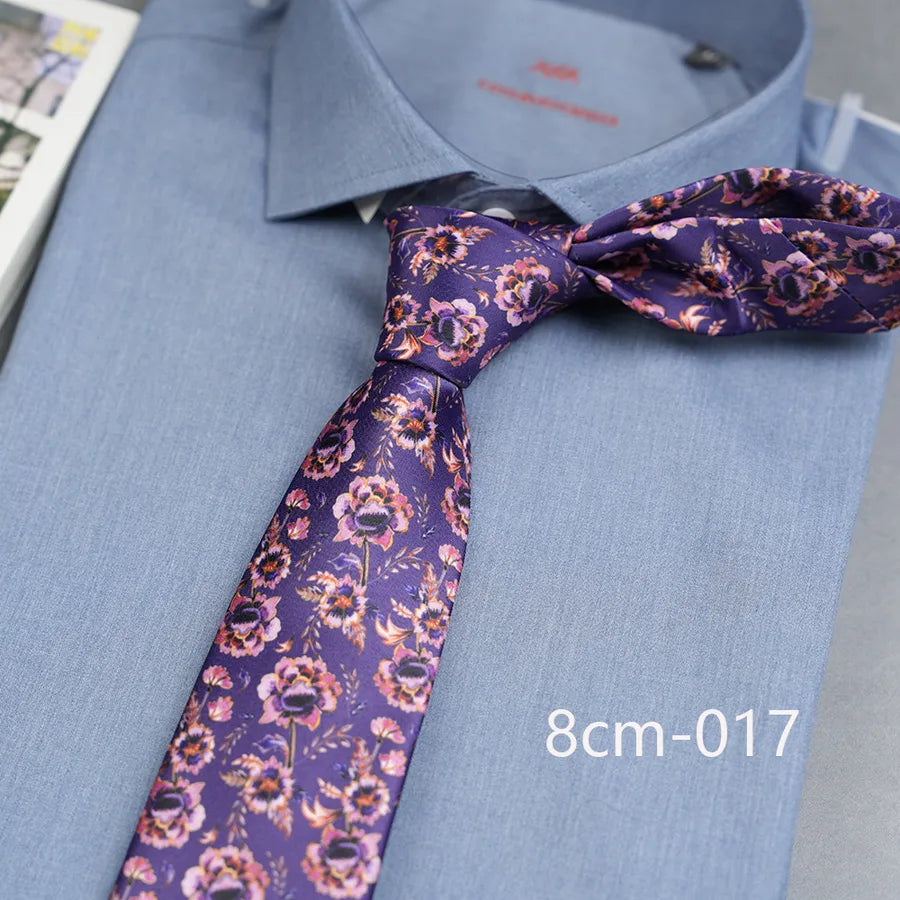 Casual Ditsy Floral Plant Polyester Yarn Men's Tie
