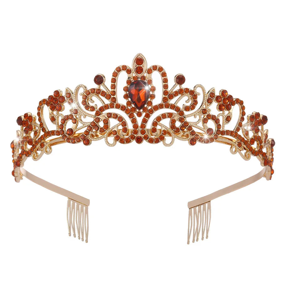 Fashion Women'S Crown Alloy Rhinestones Crown