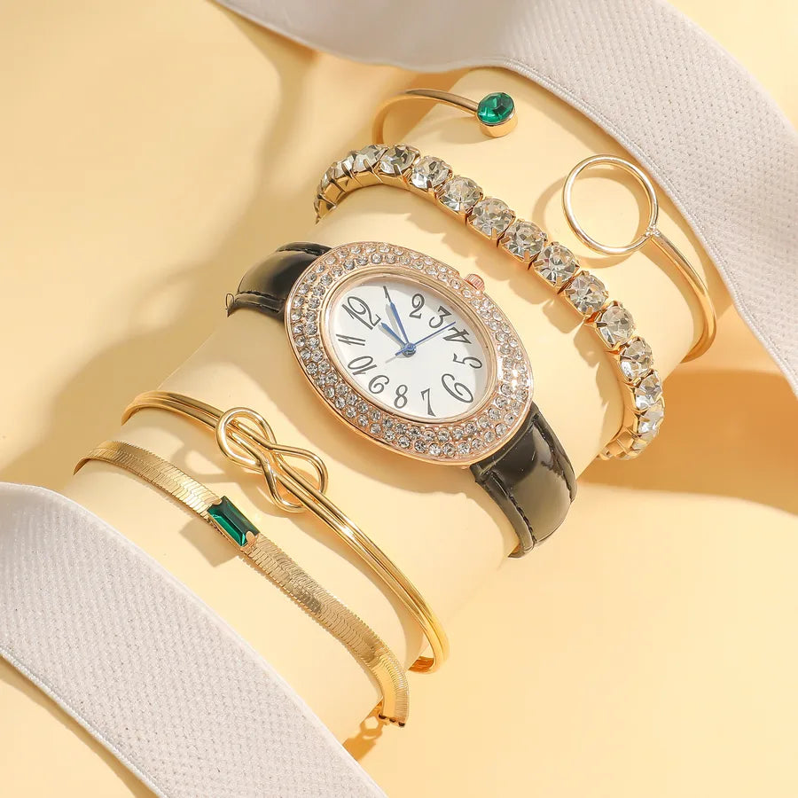 Casual Solid Color Buckle Quartz Women's Watches
