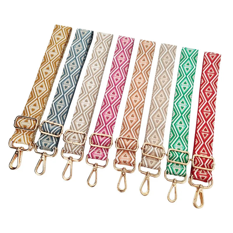 Polyester cotton Geometric Bag Strap