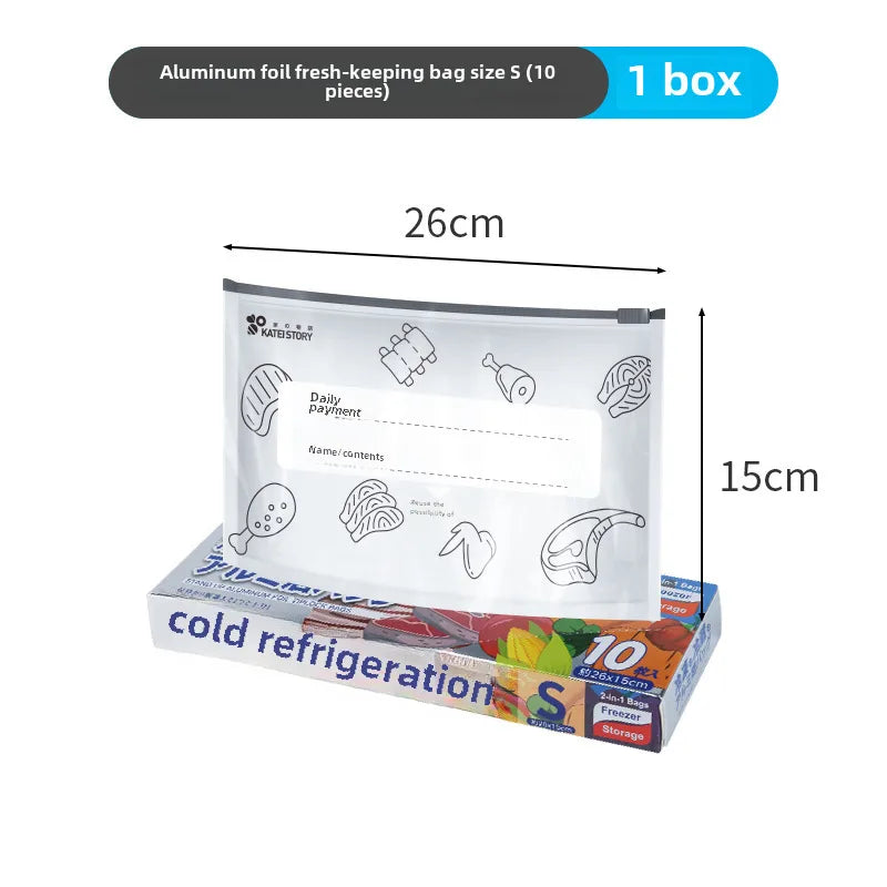 Yoshizaki Aozaki aluminum foil fresh-keeping bag food grade refrigerated sealed bag refrigerator freezer tin foil compact bag