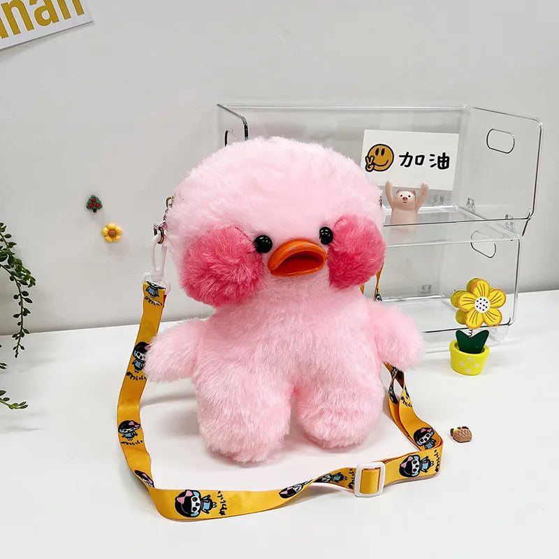 Cyber Celebrity Hyaluronic Acid Yellow Duck Doll Plush Children's Bag Cartoon Cute Doll Shoulder Crossbody Backpack Coin Purse