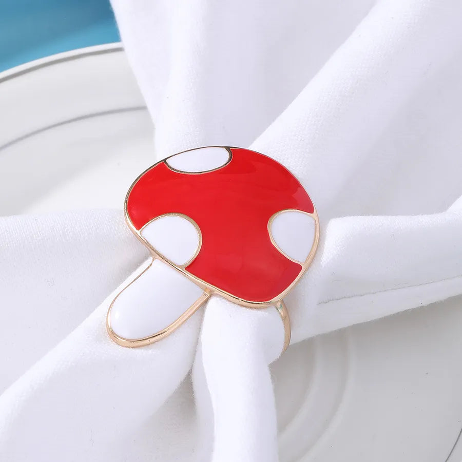 Cute Pastoral Corn Eggplant Vegetable Alloy Napkin ring 1 Piece