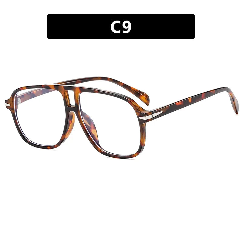 Retro Streetwear Geometric Pc Square Full Frame Glasses