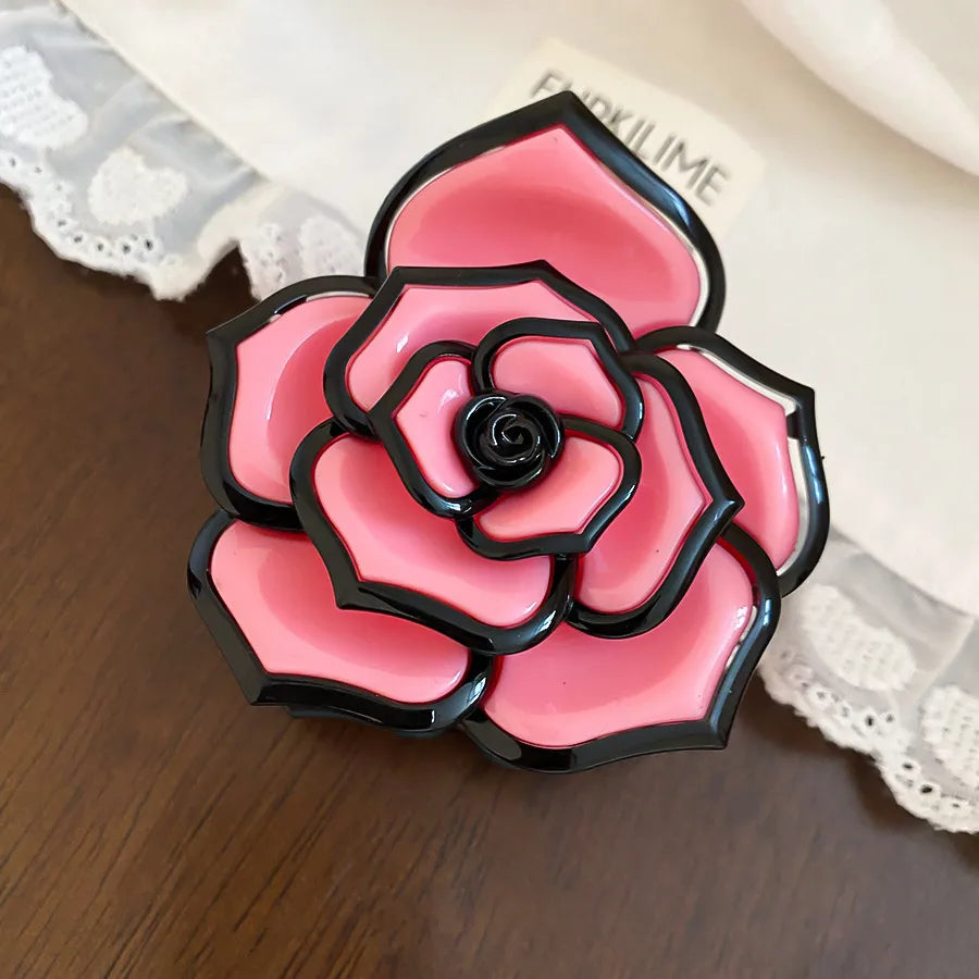 Fashionable Floral Hair Clip Simple Elegant Versatile Sweet Personality Hair Accessories For Women Acrylic Material Creamy Style