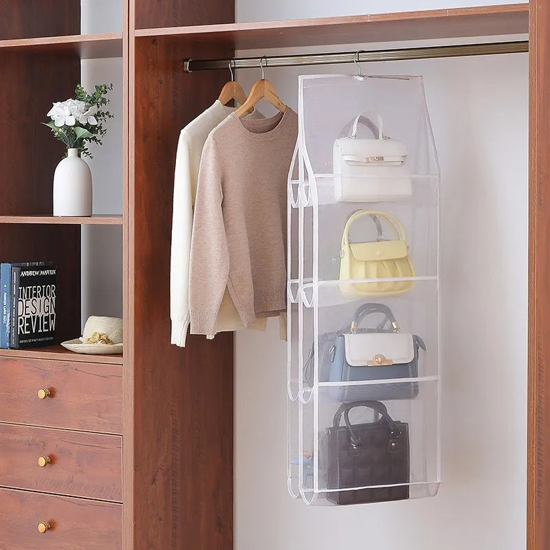 Casual Solid Color Nylon + Mesh Storage Bag