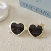 Sweet Simple Style Solid Color Resin Special-Shaped Mirror Full Frame Kids Sunglasses