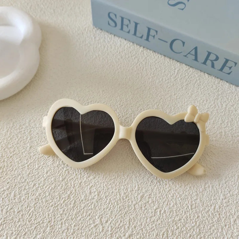 Sweet Simple Style Solid Color Resin Special-Shaped Mirror Full Frame Kids Sunglasses