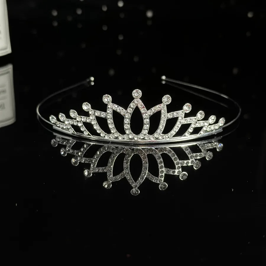 Crown headdress children's headdress alloy rhinestone hair accessories baby crown birthday party hair accessories manufacturers wholesale