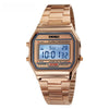 Time beauty men's retro business watch waterproof electronic watch trend fashion personality men's watch steel band thin wrist watch