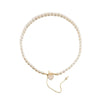 vacation simple style round freshwater pearl copper plating 18k gold plated necklace