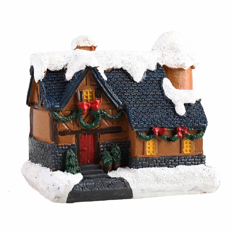 Christmas Cute House Resin Party Ornaments