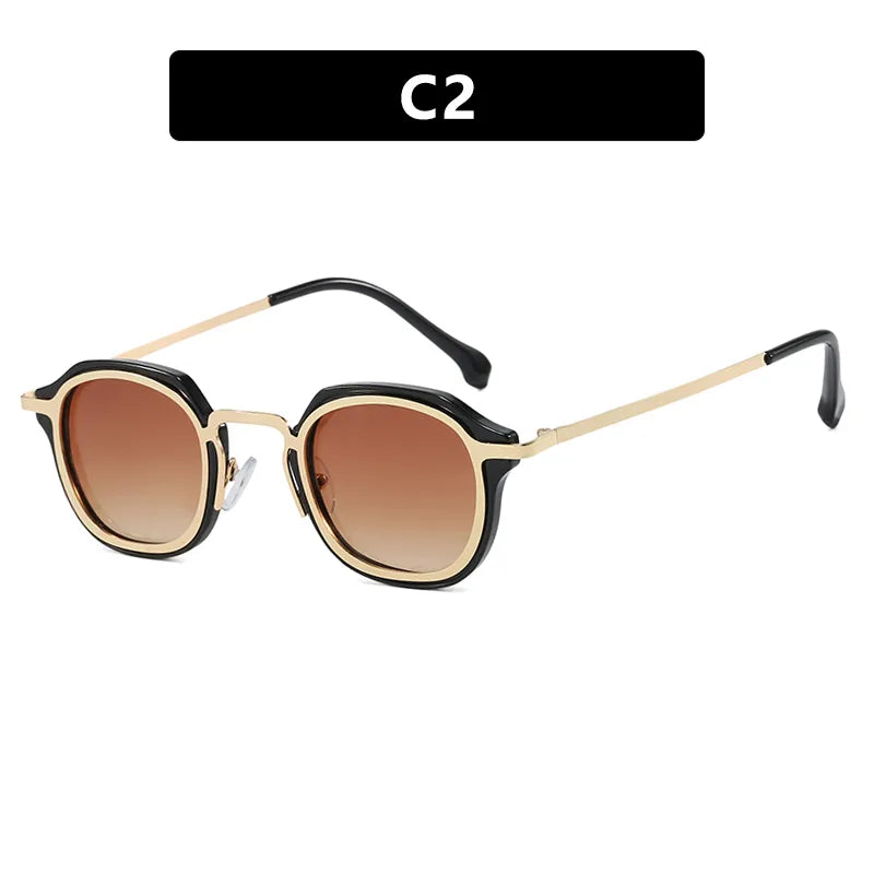 Retro Vacation Punk Glasses Ac Square Full Frame Men's Sunglasses