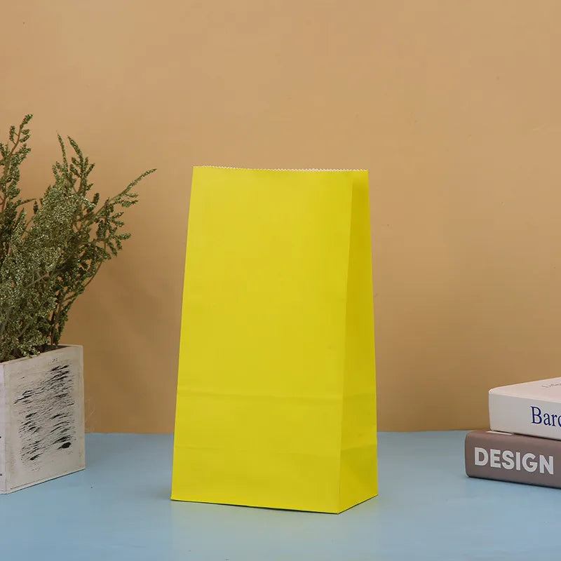 fashion solid color paper festival gift bags